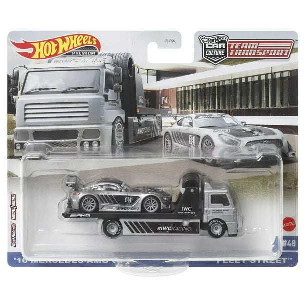 Hot Wheels Euro Team Transport 16 Mercedes AMG GT3 Nice Car Collection