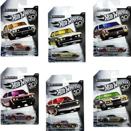 Hot Wheels 1 64 Zamac 50th Anniversary Assortment 6 Style Diecast Nice Car Collection