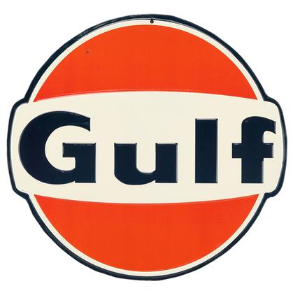 Gulf Oil Embossed Tin Sign