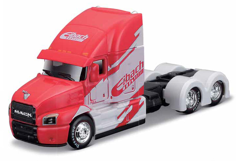 Eibach Springs - Mack Anthem Sleeper Cab in White and Red - Custom Rigs Series 1:64