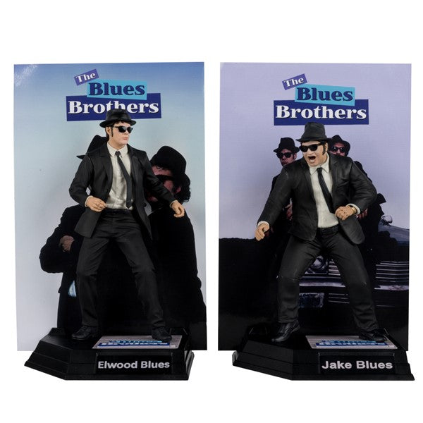 Jake &amp; Elwood (Movie Maniacs: The Blues Brothers) 6&quot; Posed Figures 2-Pack Gold Label