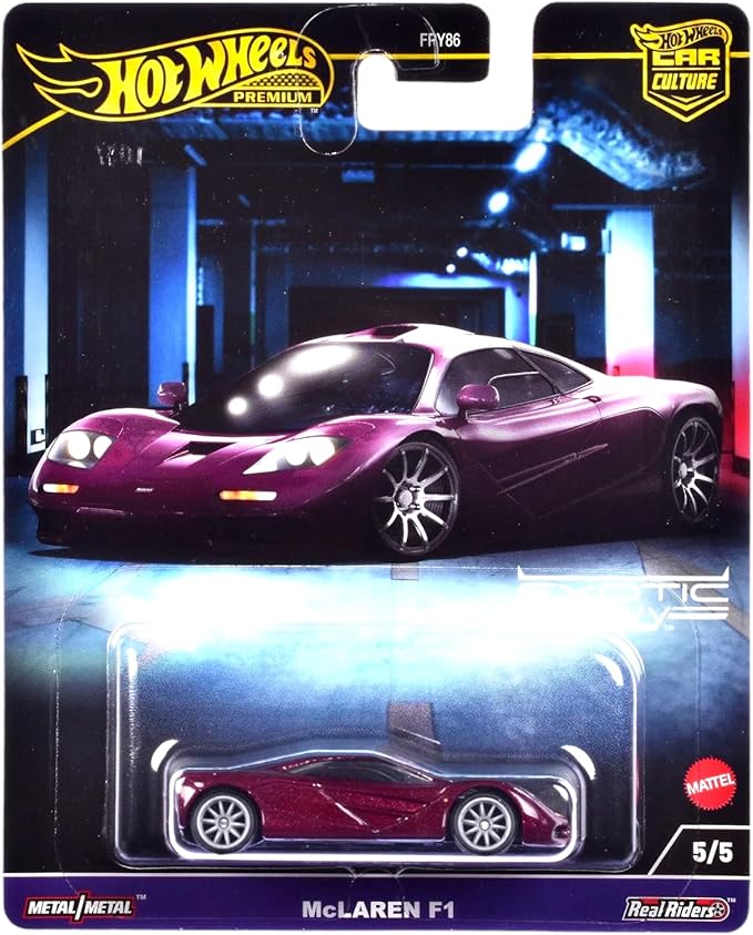 Hot Wheels Premium Car Culture, Exotic Envy 2025, McLaren F1 Dark Burgundy, 5/5