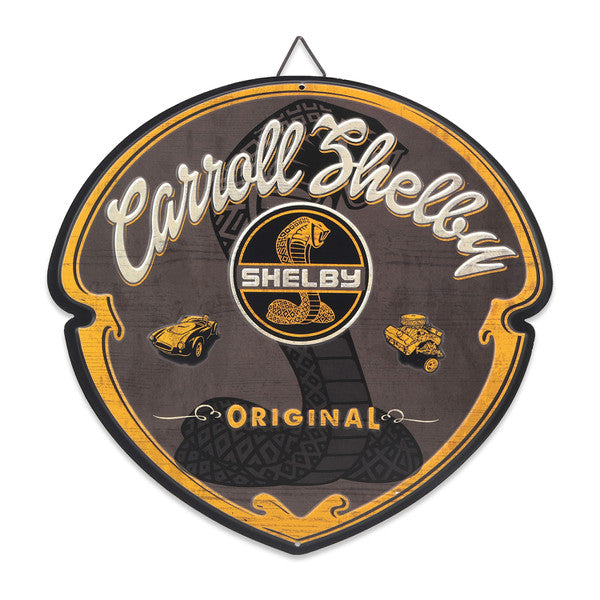 Carroll Shelby Cobra Shield Metal Sign