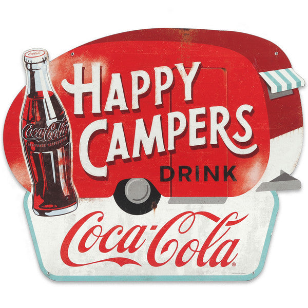 Coca-Cola Happy Campers Metal Wall Decor