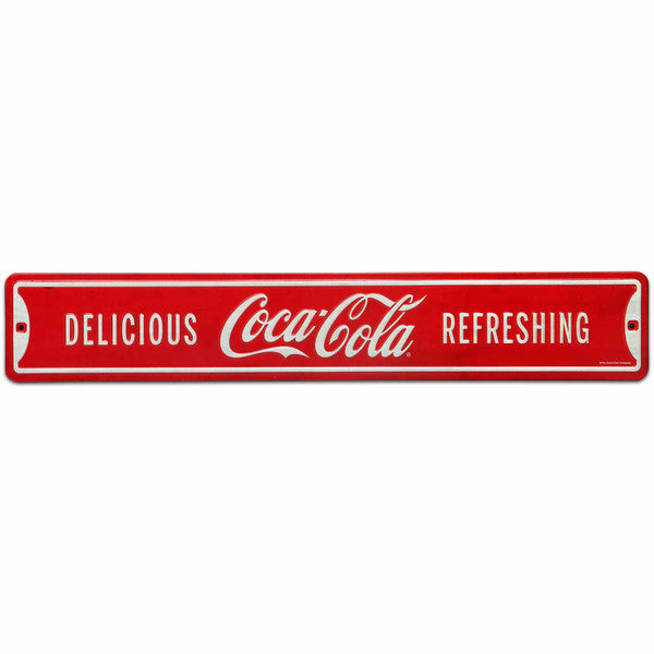 Coca-Cola Delicious &amp; Refreshing Metal Street Sign