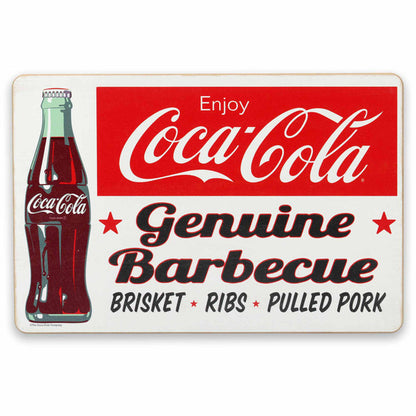 Coca-Cola Genuine Barbecue Wood Wall Decor