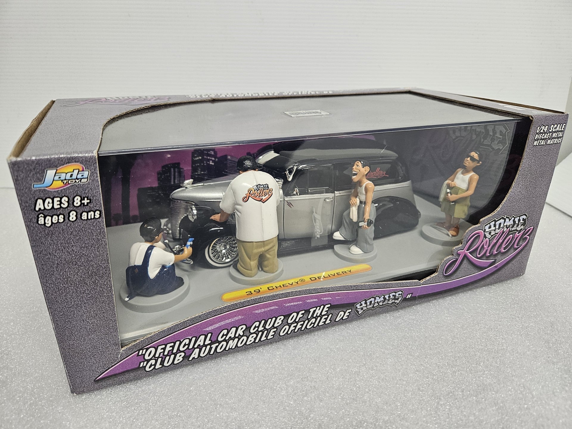 Jada Toys 1/24 Homie Rollerz 39' Chevy Delivery (Grey and Black 