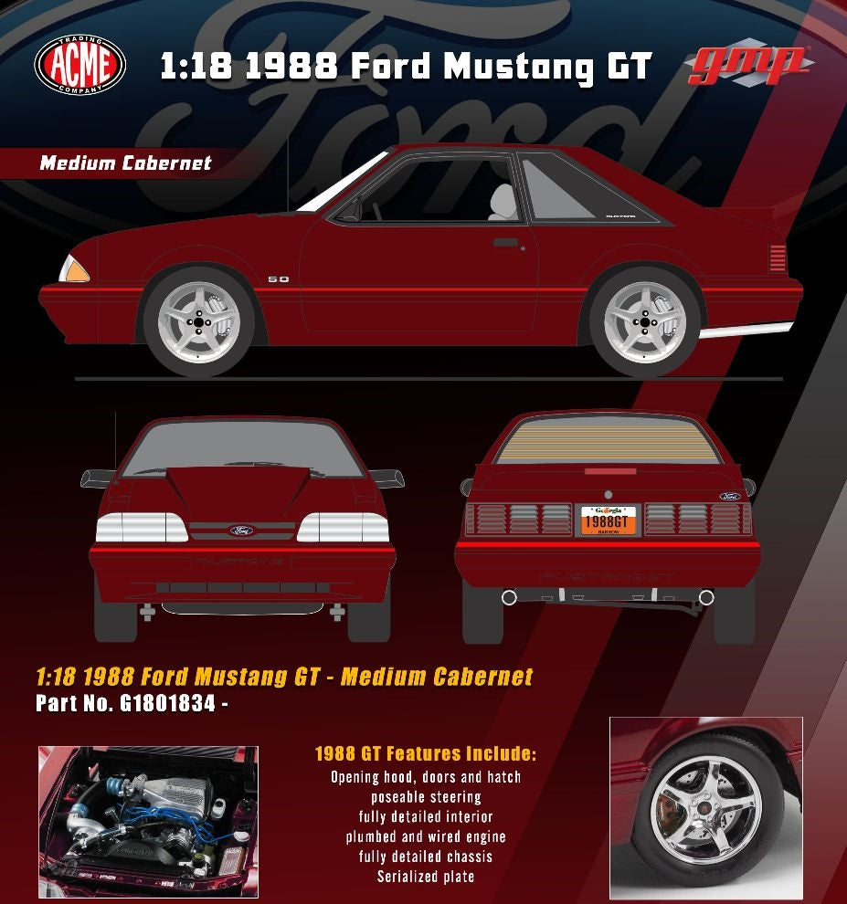 (PRE-ORDER HIVER/WINTER 2025) Ford Mustang GT 1988