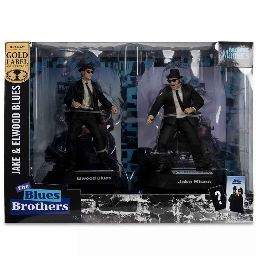 Jake &amp; Elwood (Movie Maniacs: The Blues Brothers) 6&quot; Posed Figures 2-Pack Gold Label