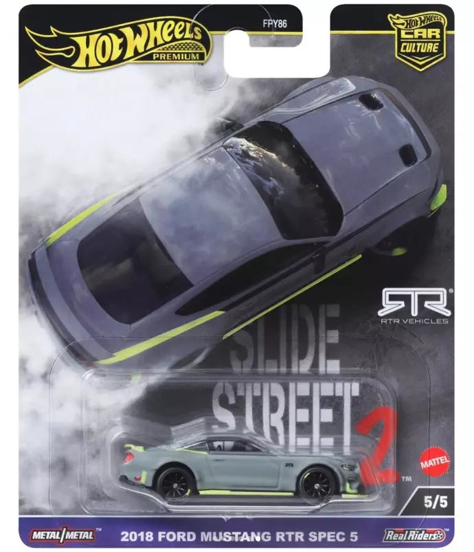 Hot Wheels Premium Car Culture Slide Street 2 2018 Ford Mustang RTR Spec 5