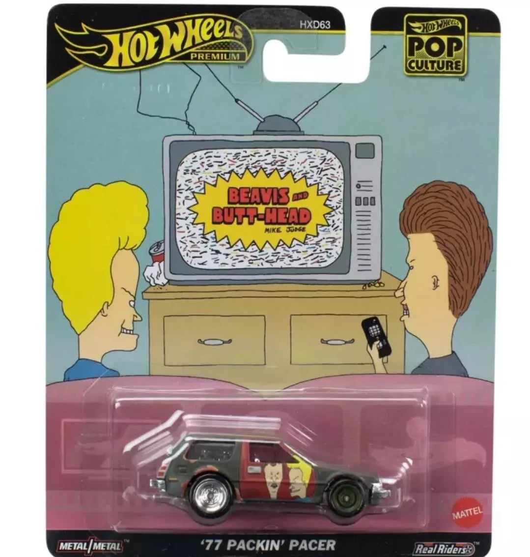 Hot Wheels Premium Pop Culture Beavis and Butt-Head 1:64 ‘77 Packin’ Pacer Car