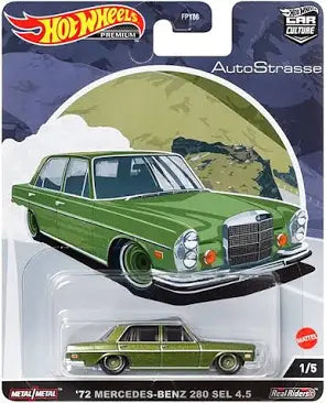 HOT WHEELS PREMIUM CAR CULTURE, AUTOSTASSE 2022, Mercedes 280 SEL , 1/5