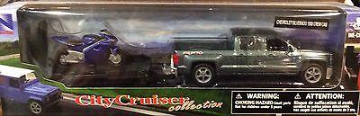 Chevrolet Silverado 1500 Crew Cab With Trailer and Motorcycle