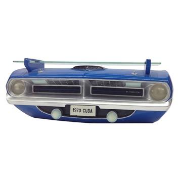 3-D wall shelf with LED light &quot;Plymouth Barracuda 1970&quot;