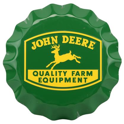 Enseigne John Deere &quot;Bottle Cap&quot; (14&quot;x14&quot;)