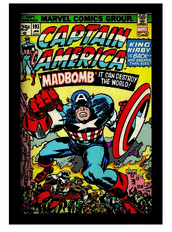 Framed  11&quot;x17&quot; Captain American Madbomb