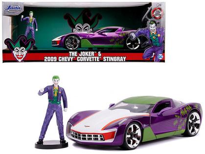 Chevrolet Corvette Stingray with Joker Figure DC Comics Bombshells